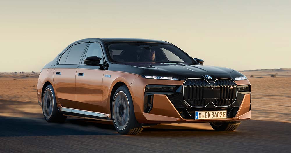 BMW i7 elbil med dragkrok